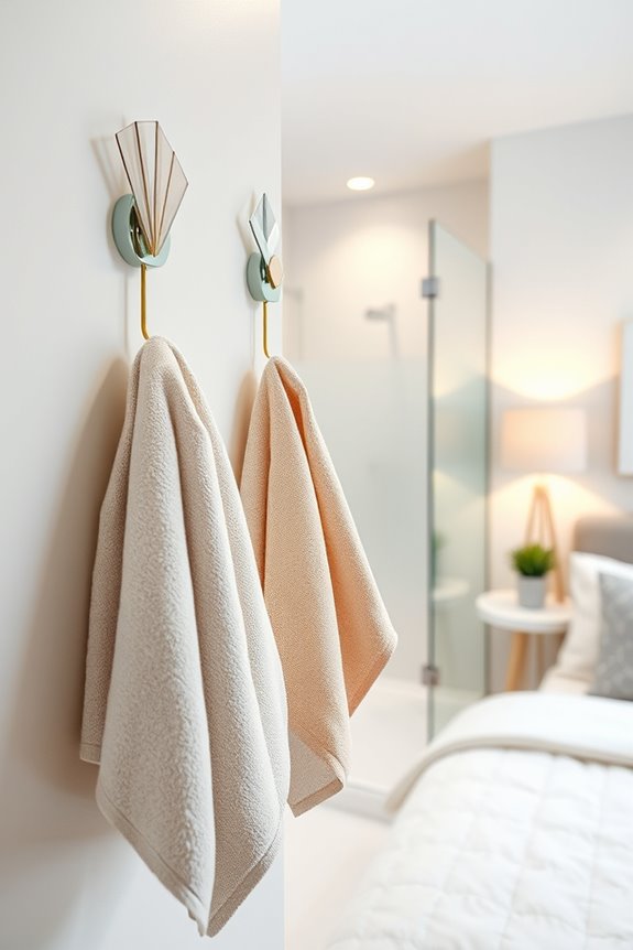 decorative towel hooks organization