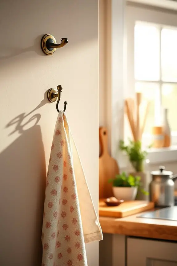 decorative towel organization hooks