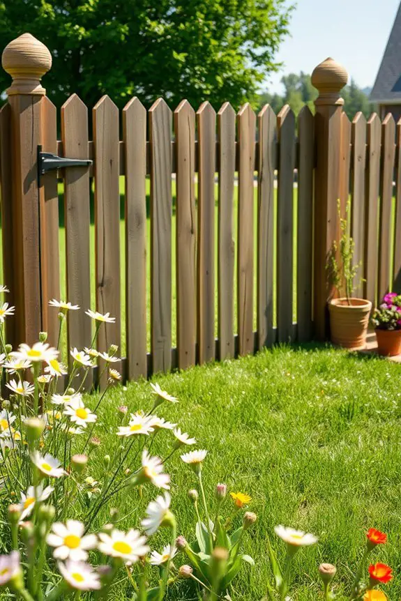 decorative wooden fence design