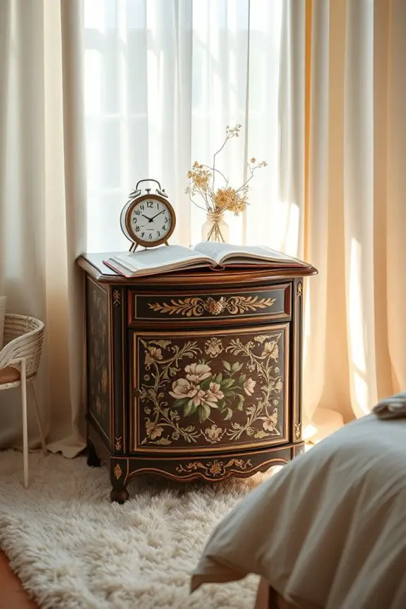 decoupage nightstand makeover project