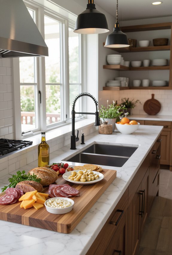 dedicated charcuterie prep station
