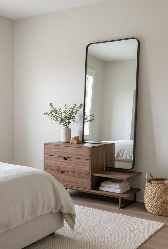 dedicated mirror lit wardrobe station