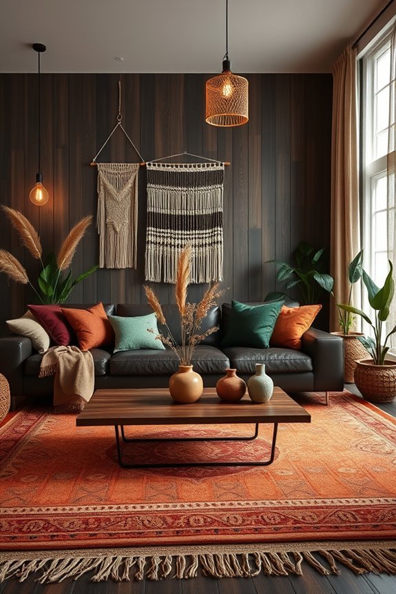 deep earthy boho tones