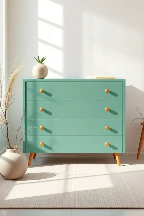 deep mint mid century elegance