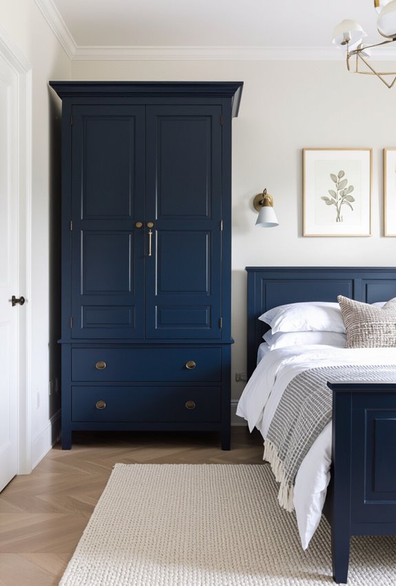 deep navy armoire anchor