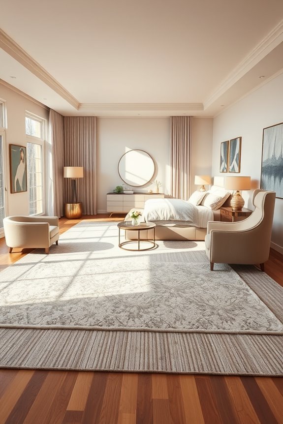 define spaces with rugs