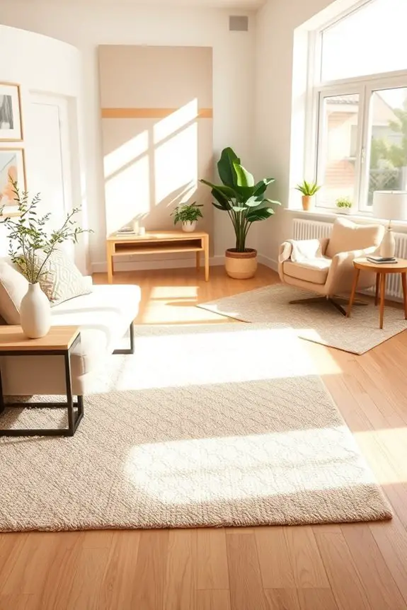define spaces with rugs