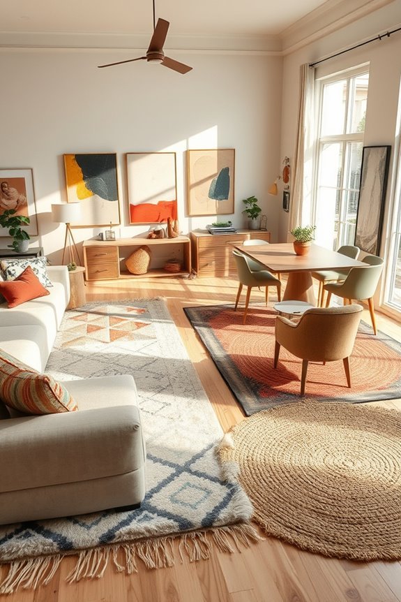 define spaces with rugs