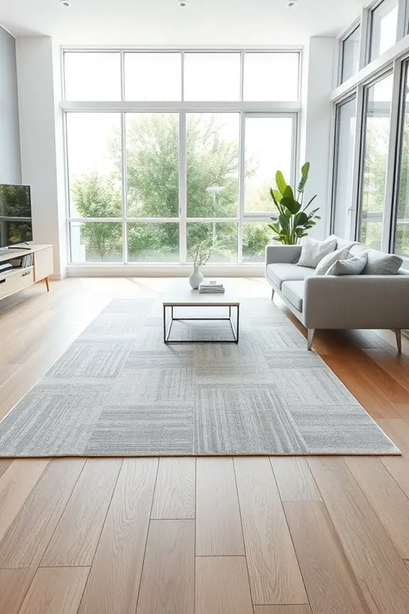 define spaces with rugs