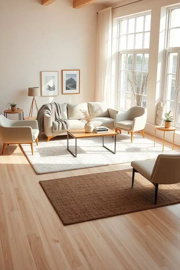 define spaces with rugs