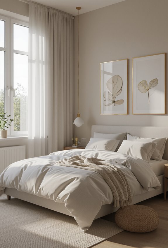 delicate gold accents for bedroom