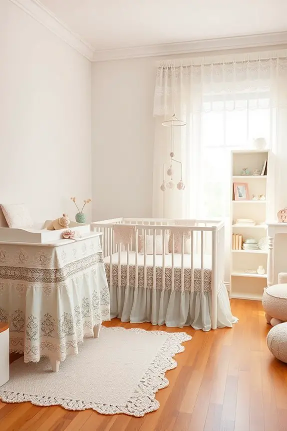 delicate lace bedroom accents