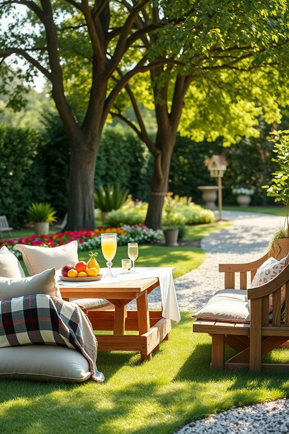 delightful backyard picnic setup