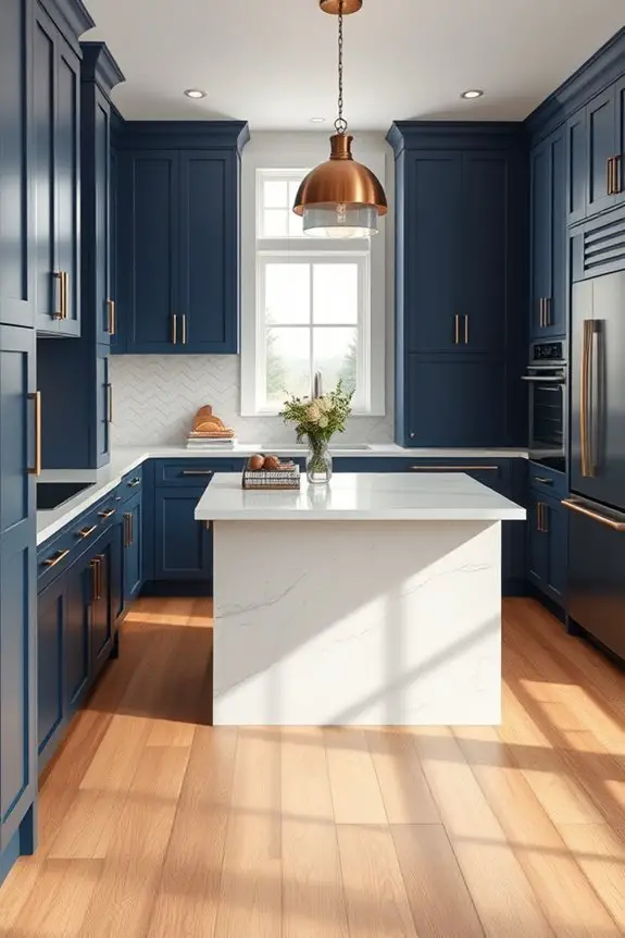 denim blue oak elegance