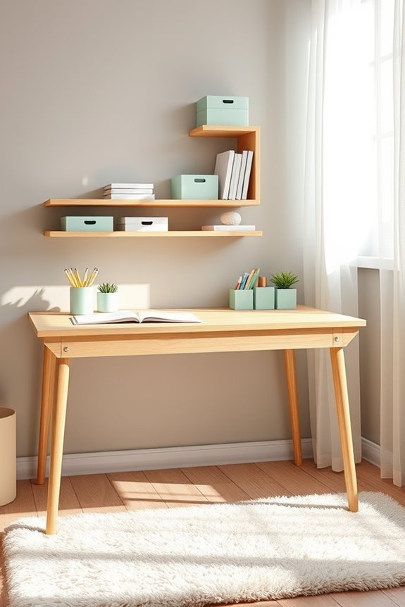 desk organization and storage