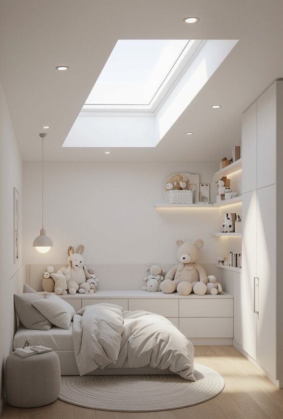 diffused led faux skylight ceiling