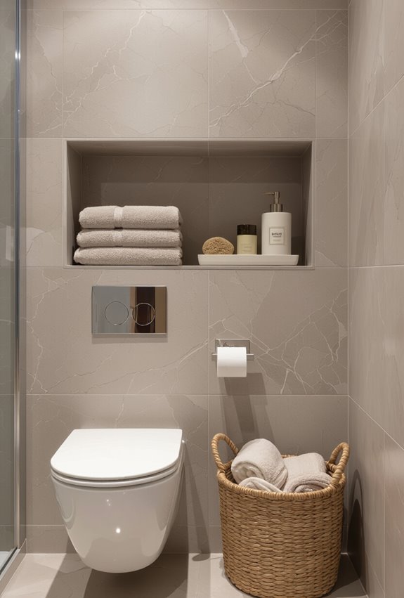 discreet bathroom wall storage