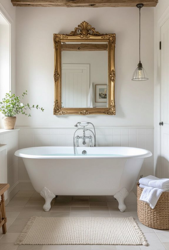 distressed beveled gilded mirrors