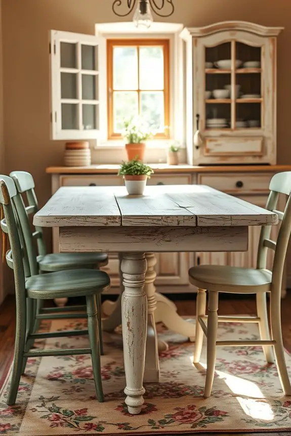 distressed furniture enhances charm