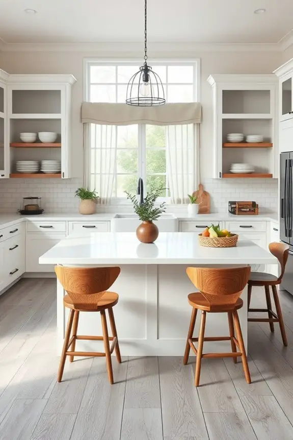 distressed gray wood kitchen