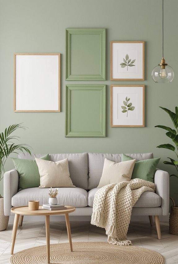 distressed layered green frames