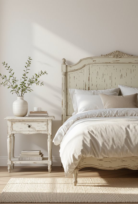 distressed painted wood accents