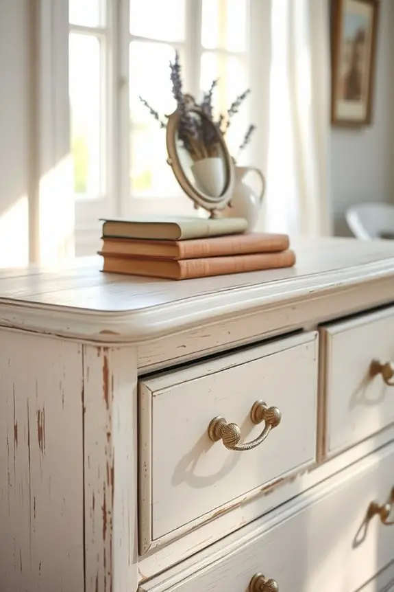 distressed vintage furniture transformation