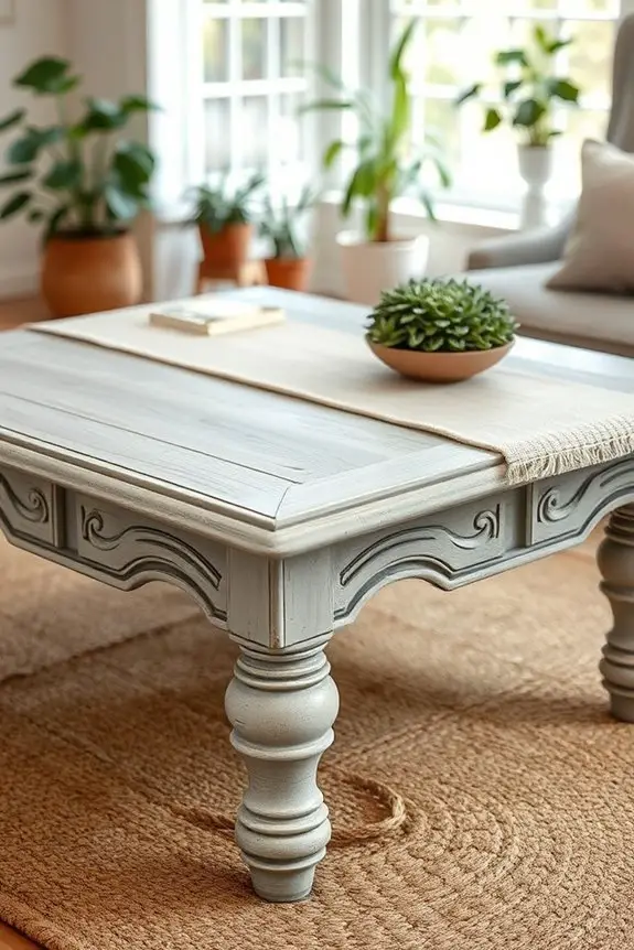 distressing an old table