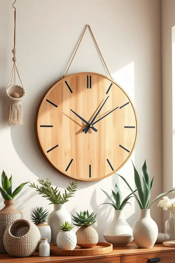 diy boho wall clock