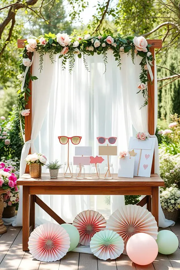 diy bridal shower photo booth
