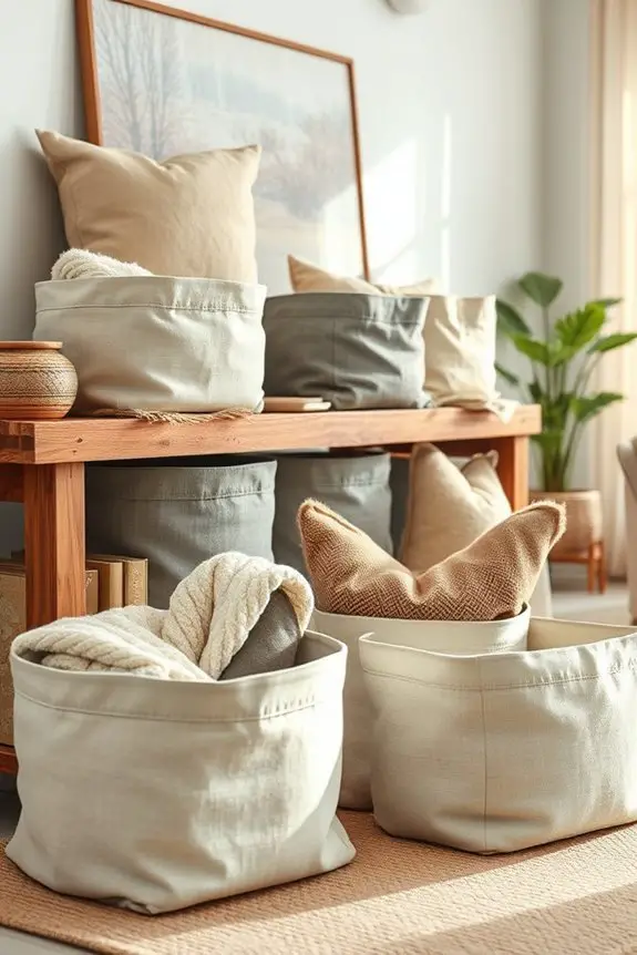 diy canvas storage bins