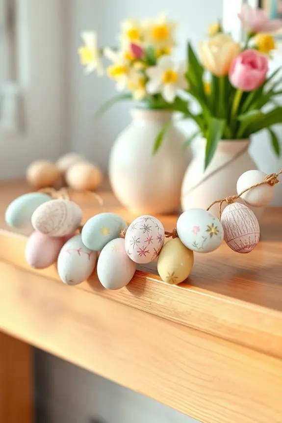 diy colorful egg garland