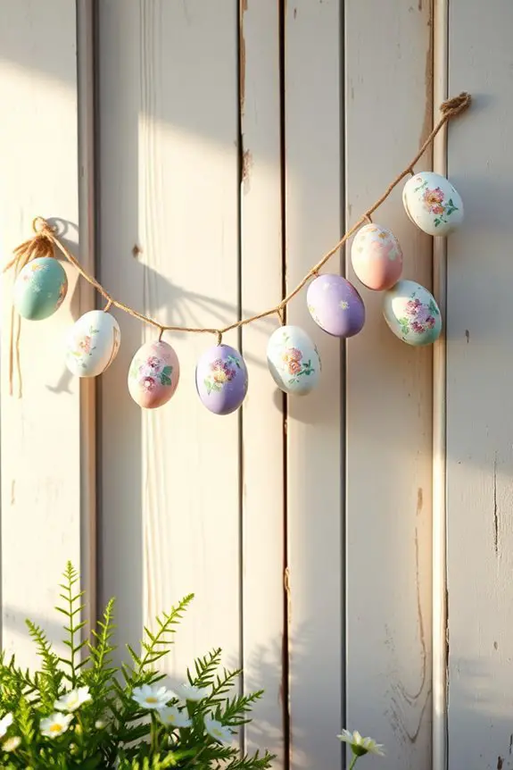 diy colorful egg garland