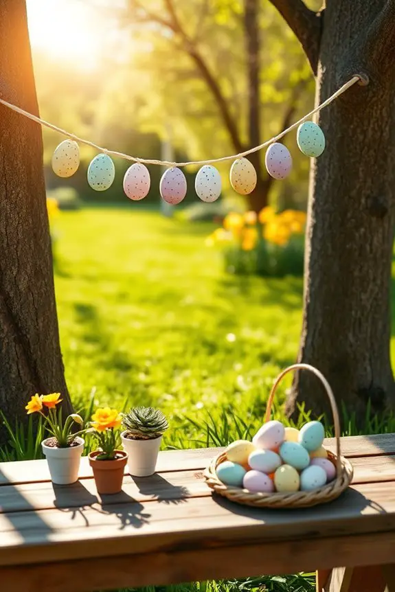 diy colorful egg garland