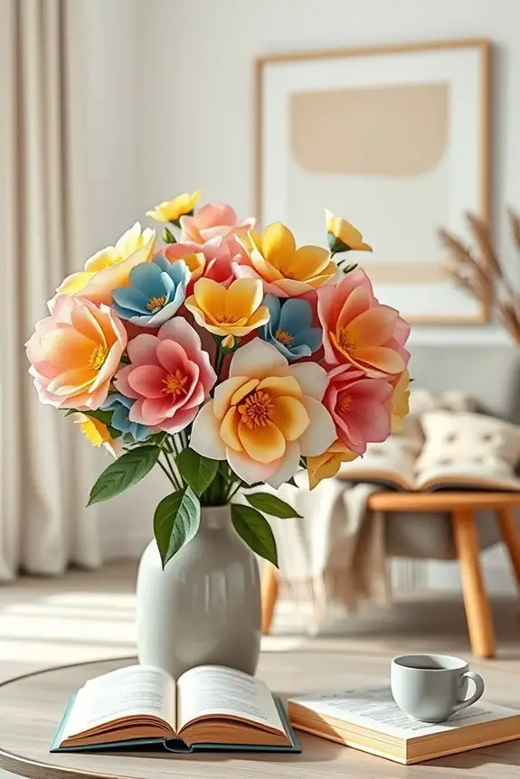 diy colorful paper flowers