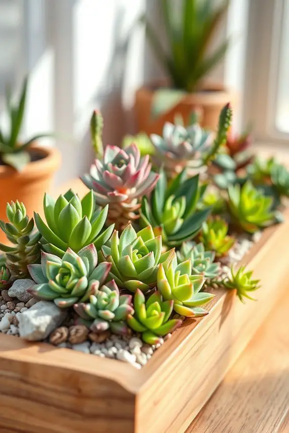 diy colorful succulent garden