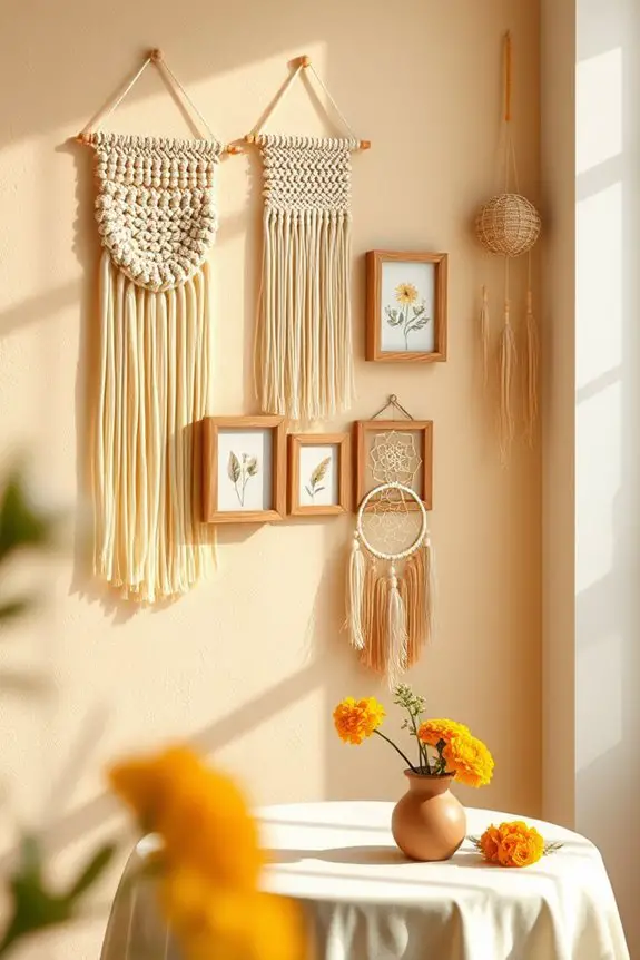 diy colorful wall hangings