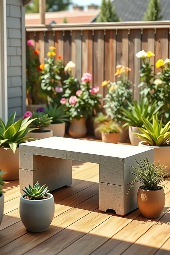 diy concrete bench project