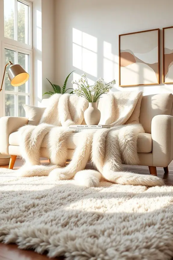 diy cozy faux fur throw