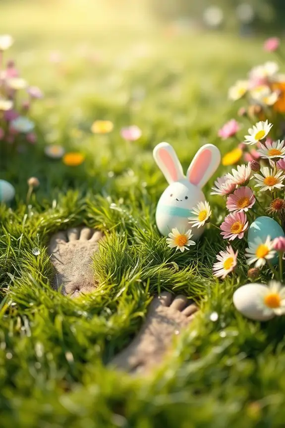 diy easter bunny footprints