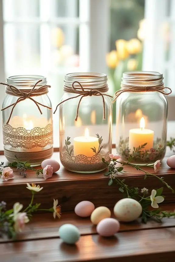 diy easter mason jar lanterns