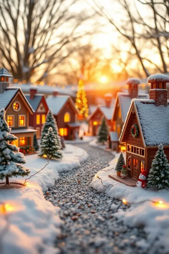 diy festive village display