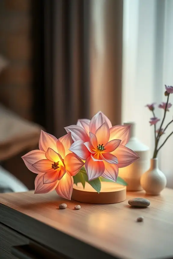 diy floral night light