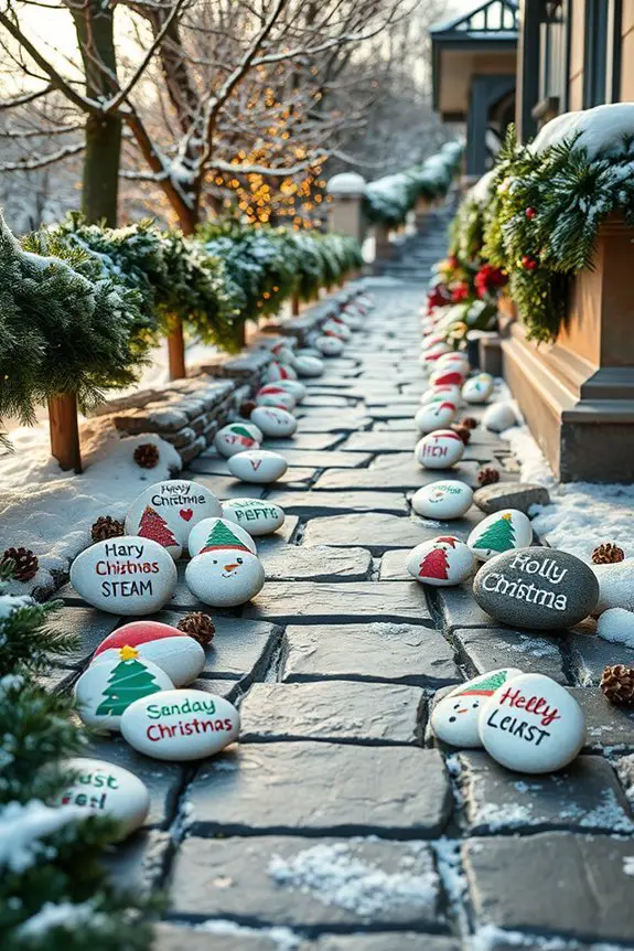 diy holiday message rocks
