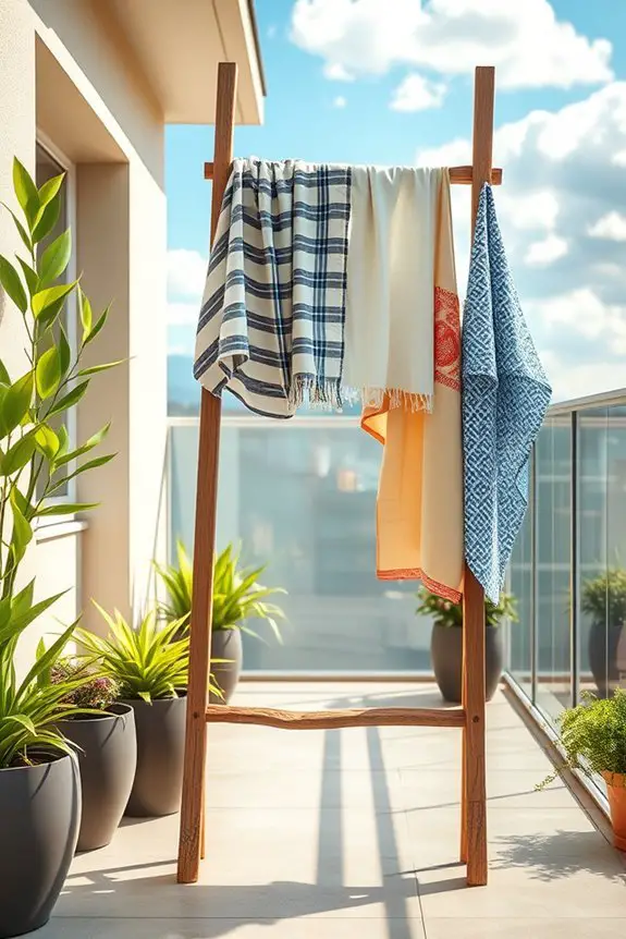 diy ladder drying rack