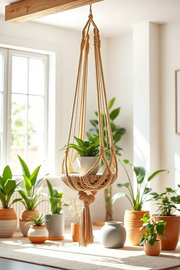 diy macram plant chair