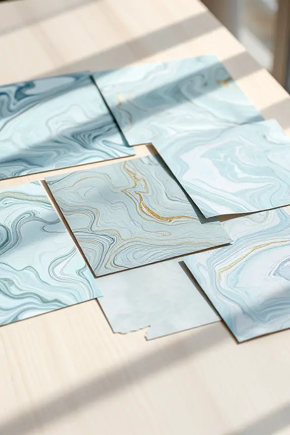 diy marbled paper art