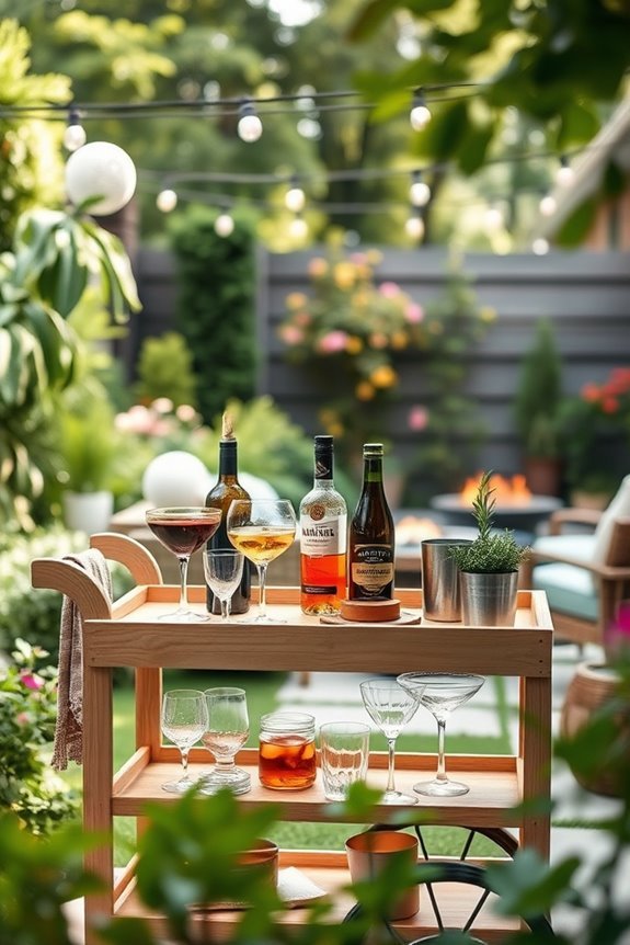 diy outdoor bar cart