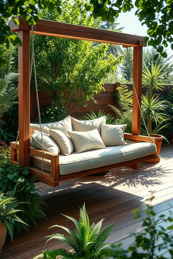 diy outdoor swing bed