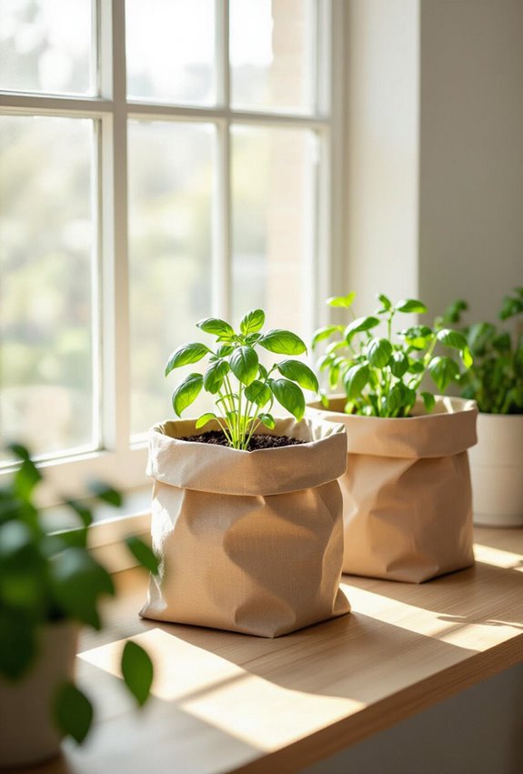 diy repurposed household growbags